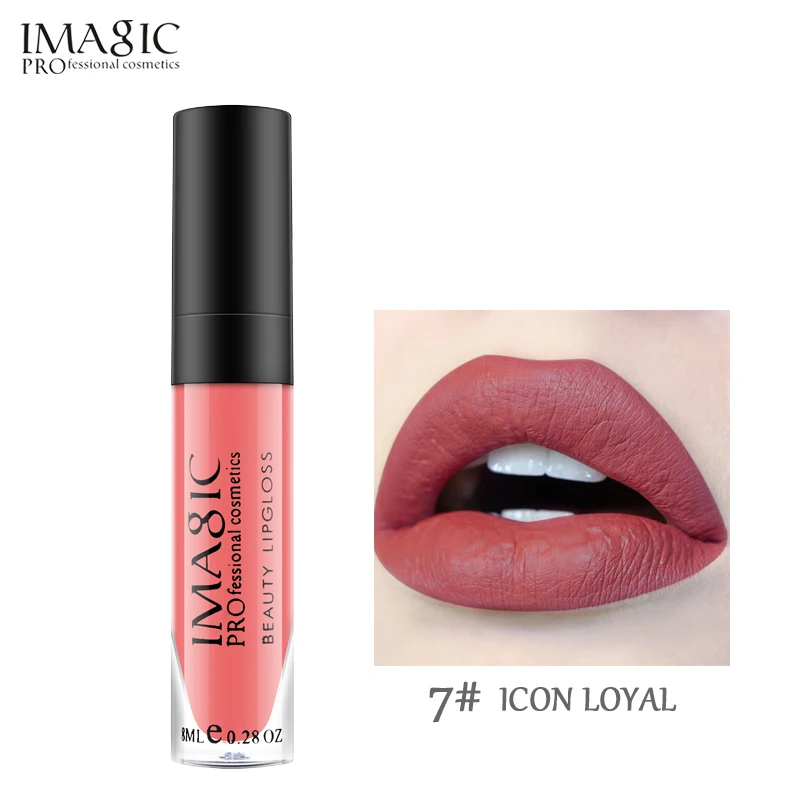 IMAGIC матовая губная помада тинт для макияжа Блеск для губ Косметика стойкий LipsStick Макияж для губ жидкий блеск красота Imagic макияж - Цвет: ICON LOYAL