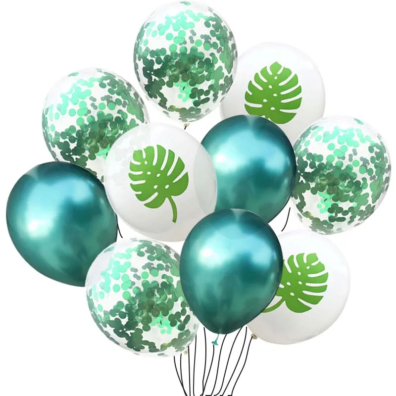 10 шт зеленый шары джунгли Вечерние Декорации шарики джунгли день рождения металлик шары джунгли шары тематические элементы джунгли вечерние Globos