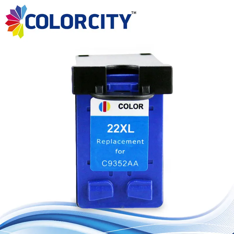 2x Refilled Ink Cartridge 22XL Replacement for HP DeskJet 3915 3920