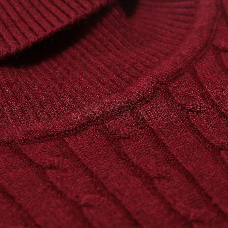 Новинка, осенне-зимний мужской свитер, Мужская водолазка, Одноцветный Повседневный свитер, Мужской приталенный брендовый вязаный пуловер