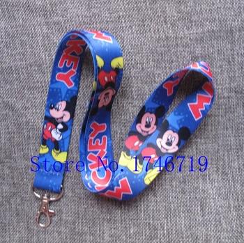 

Free Shipping 20 Pcs Cartoon Mickey Mobile Phone Neck Straps Neck Strap Keys Camera ID Card Lanyard GS0155