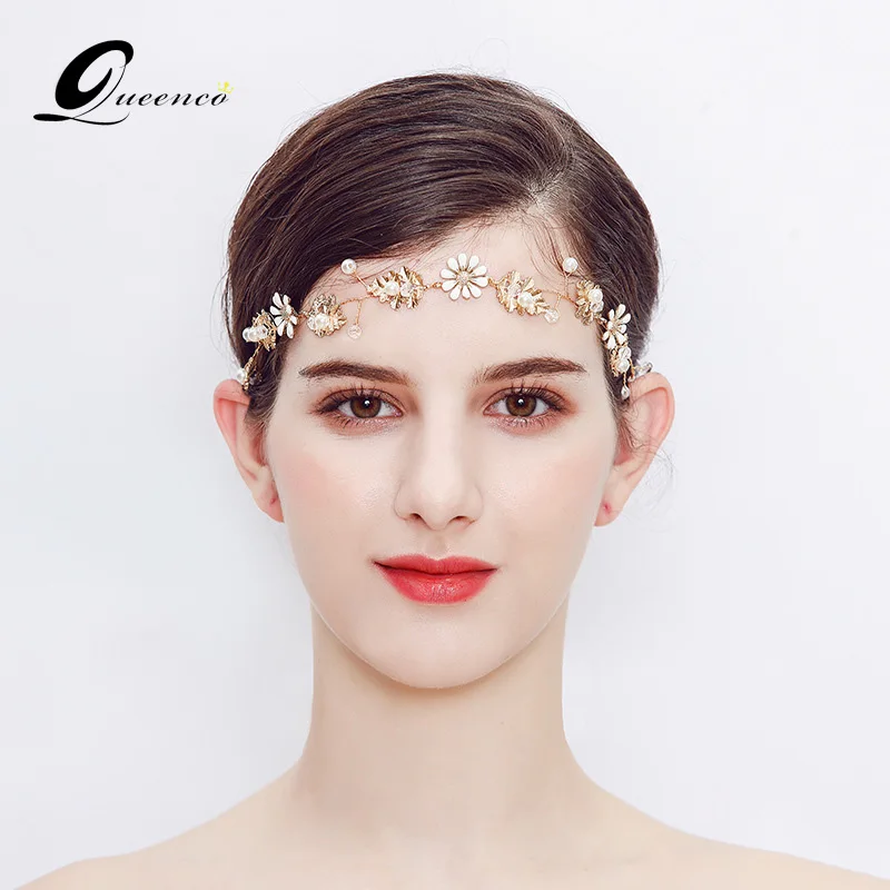 Buy Golden Leaf Bridal Headbands Wedding Hair