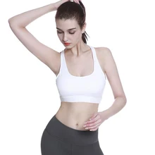 Для женщин Мода Йога бюстгальтер пикантные Cross Back танки бюстгальтер топы тренировки бюстгальтер для тренировок Фитнес Топ спортивный бюстгальтер Femme