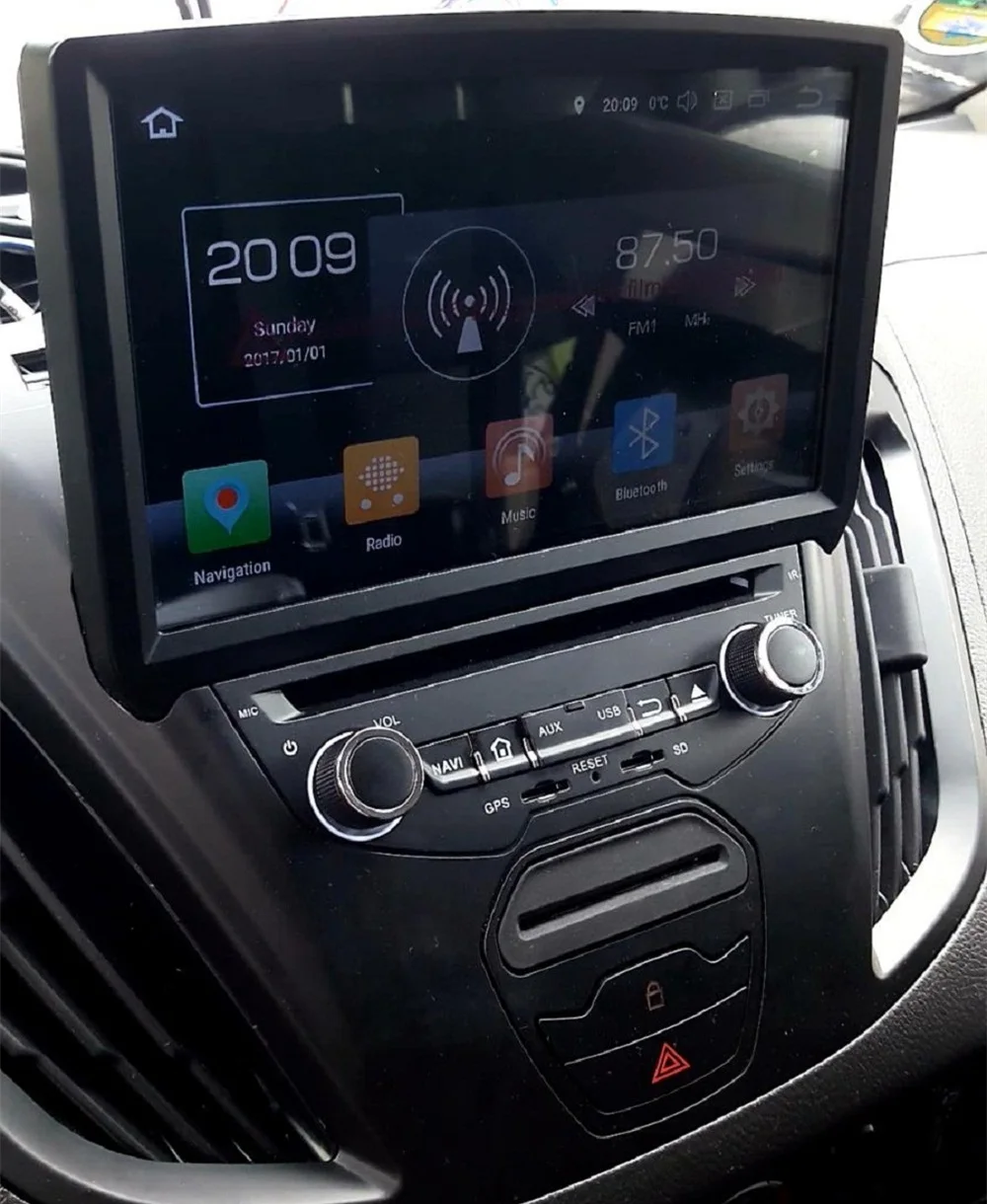Navirider Android 9,0 автомобильный Радио плеер для Ford Transit на заказ Автомобильный gps головное устройство мультимедийная поддержка aux камера и Рулевое управление