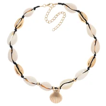 Модное индивидуальное ожерелье с раковинами для женщин простая ручная работа Seashell океан пляж подвеска Бохо ожерелье s ювелирные изделия