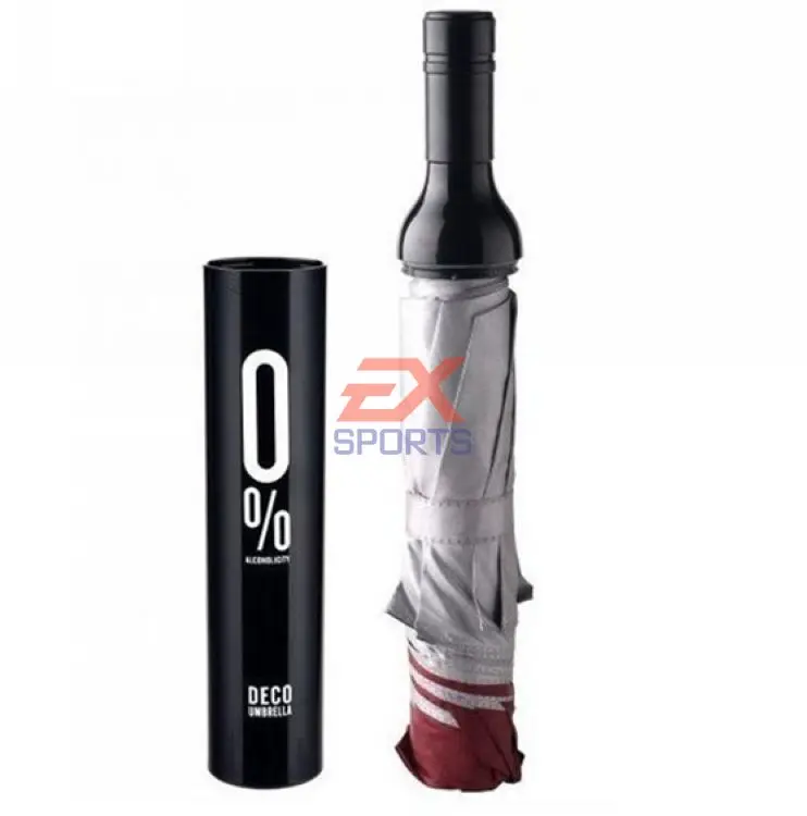 Wine Bottle Portable Folding Umbrella Outdoor Rain Sun Snow Folding Compact (6)