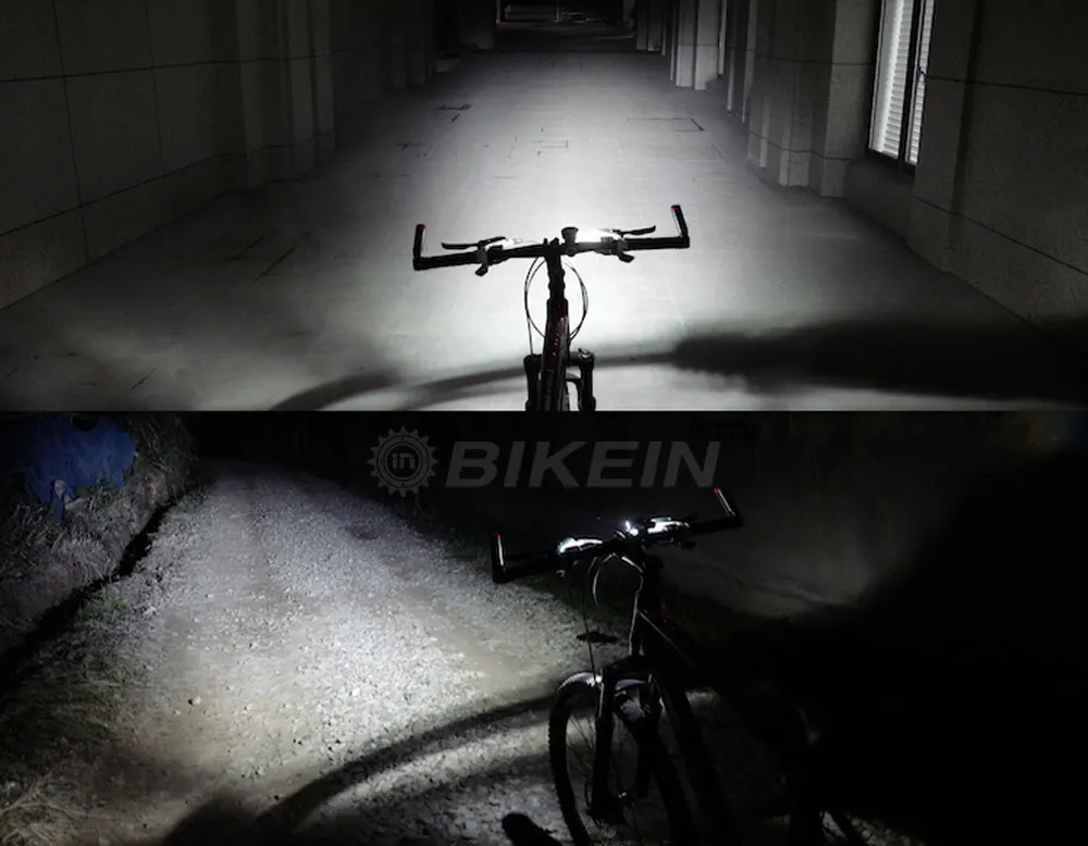 Bikein открытый Велоспорт велосипед спереди свет фар непромокаемые фонарик Велосипедный Спорт лампы фар 5 режимов Батарея USB Перезаряжаемые
