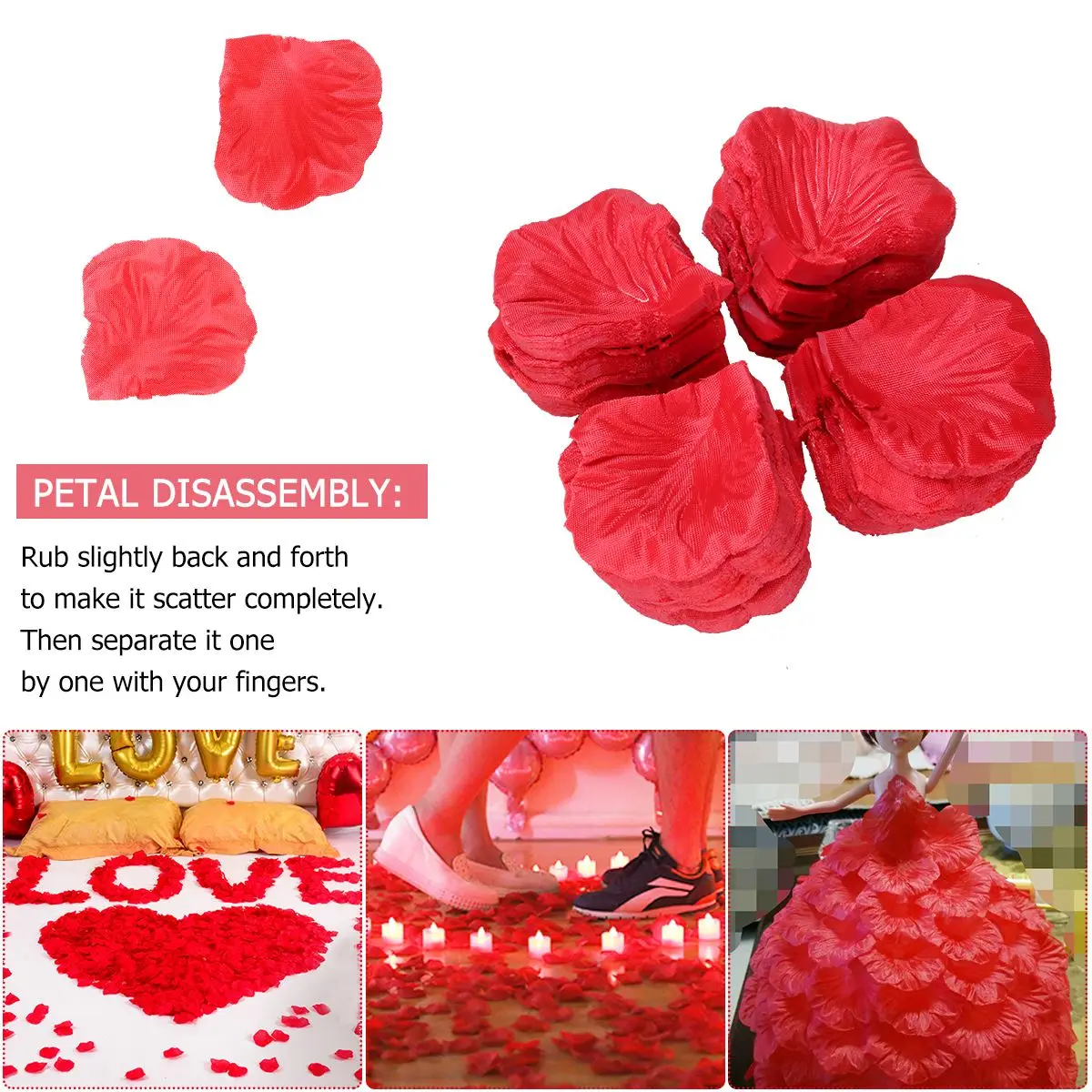 500pcs Wedding Rose Petals Lifelike Artificial Silk Red Rose Petals Mariage Romantique Wedding Decor 500pcs Wedding Rose Petals Lifelike Artificial Silk Red Rose Petals Mariage Romantique Wedding Decor
