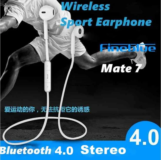 

Original Fineblue mate7 Blutooth headset stereo wireless Earphone answer call listen music sport headset for Huawei Xiaomi Vivo