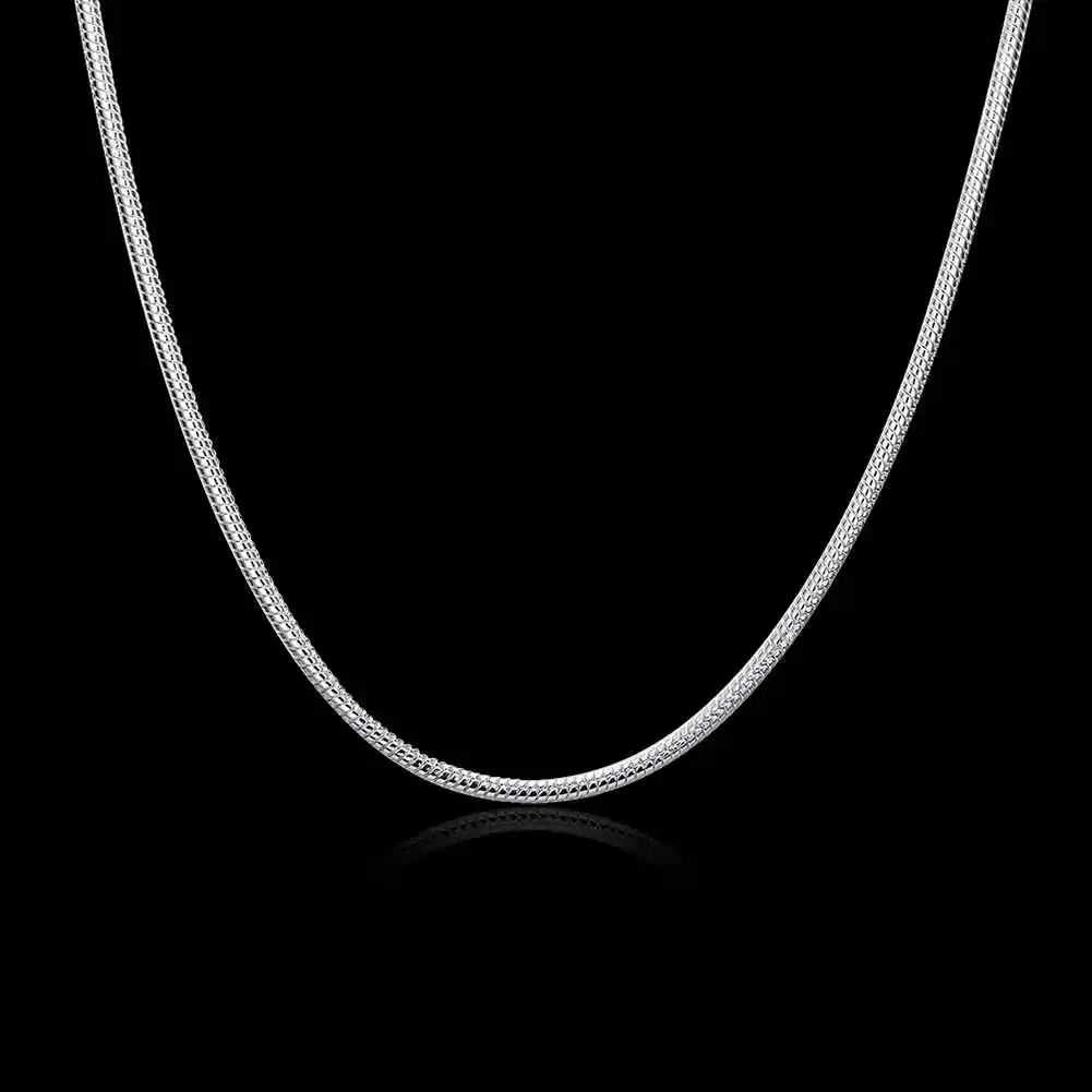 Ожерелье из серебра 3 мм 16 18 20 22 24 '' винтажная подвеска в виде змеи опт 925|snake