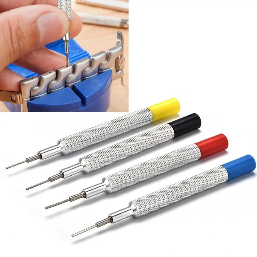 

4PCS Alloy Adjustable Watch Band Strap Link Pin Remover Repair Tool Sets High Quality Watch Tool Set Kit For Watchmaker