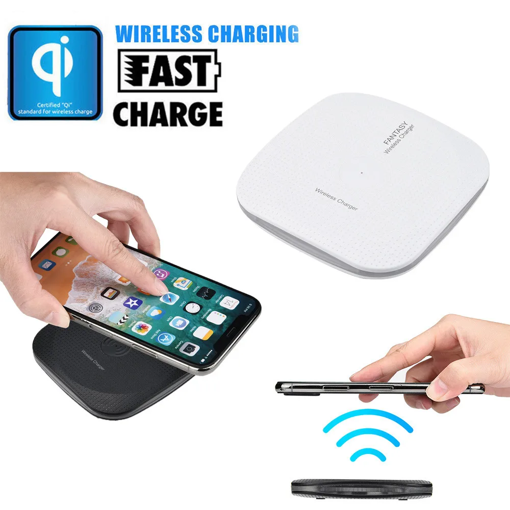 Portable Mini Acrylic QI Wireless Charger Charging Pad Mat for Iphone 8/8 Plus For Iphone X For Samsung Black White Discount Portable Mini Acrylic QI Wireless Charger Charging Pad Mat for Iphone 8/8 Plus For Iphone X For Samsung Black White Discount