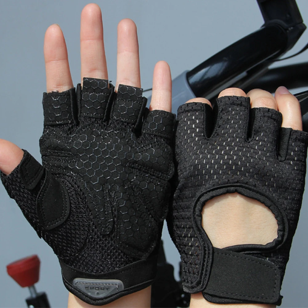 Силиконовые противоскользящие Перчатки для фитнеса, женские Регулируемые дышащие перчатки для тяжелой атлетики, бодибилдинга, спортивные тренировочные перчатки с полупальцами - Цвет: AB