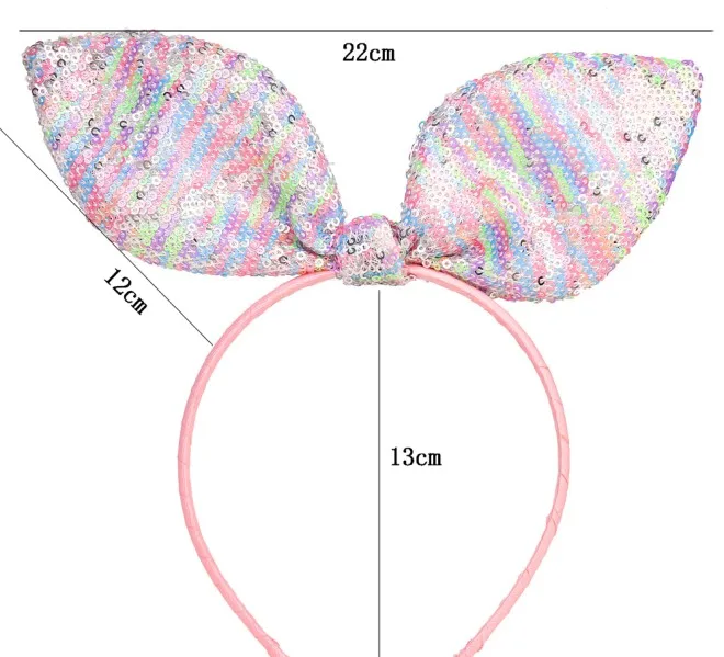 Новинка; платье с фатиновой юбкой и блестками для девочек Детские аксессуары для волос кроличьи уши повязки на голову, повязка на голову с блестками и сердечком и повязка на голову, Детские вечерние волос головной убор повязка на голову K5