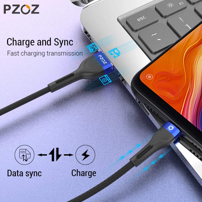 PZOZ Micro Usb кабель 3A Быстрая зарядка для samsung huawei Xiaomi redmi LG кабель для передачи данных Android мобильный телефон зарядное устройство Шнур Microusb