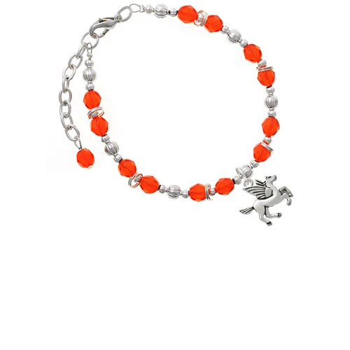 Medium Pegasus Orange Beaded Bracelet