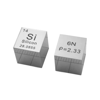 

10mm Si≥6N% Mirror Surface High-Purity 6N Monocrystalline Silicon Cube Periodic Table Of Elements Cube -No Chamfering Processing