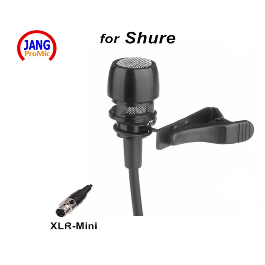 

Lapel Portable Professional Microphone for Shure Wireless Transmitter- Mini XLR - Mini Connector Clipper Mic Free Shipping