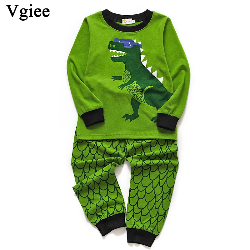 

Vgiee Kids Clothes Cotton Full Cartoon for Dinosaur Cotton O-Neck Children Boy Clothings 2019 Autumn Winter Clothes CC213