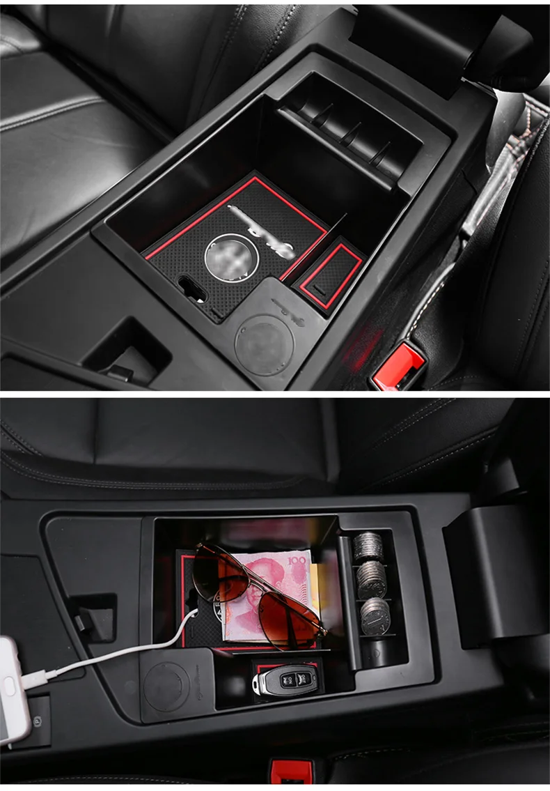 QHCP ящик для хранения в подлокотнике автомобиля поддоны лотки чехол дверная ручка коробка для хранения ABS пластик для Alfa Romeo Giulia Stelvio аксессуар