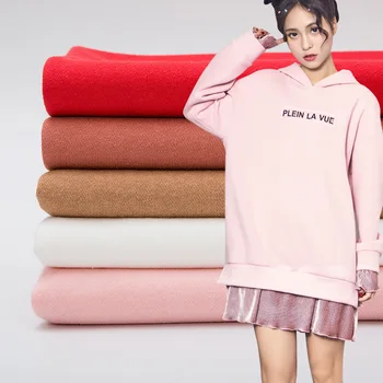 

Thick cotton fabric fleece sweater fabrics terry single-sided sanded the cloth-320gsm