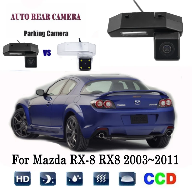 Зеркало заднего вида Камера для Mazda RX-8 RX8 2003~ 2011 CCD Ночное видение Реверсивный Камера номерной знак Камера резервного копирования