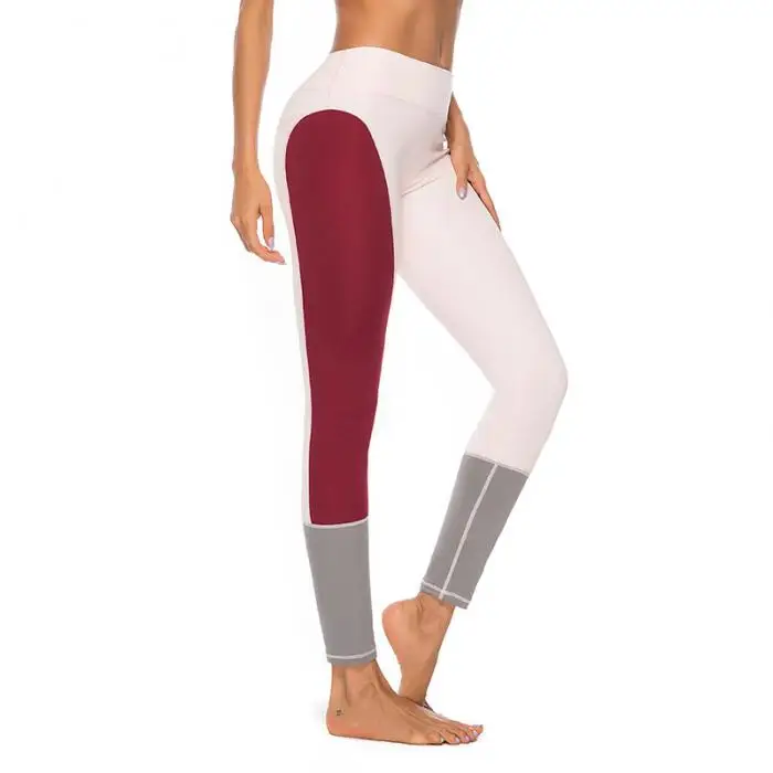 Для Женщин Йога Брюки подъема бедра узкие поглощения пота Slim Fit Спортивные штаны FH99