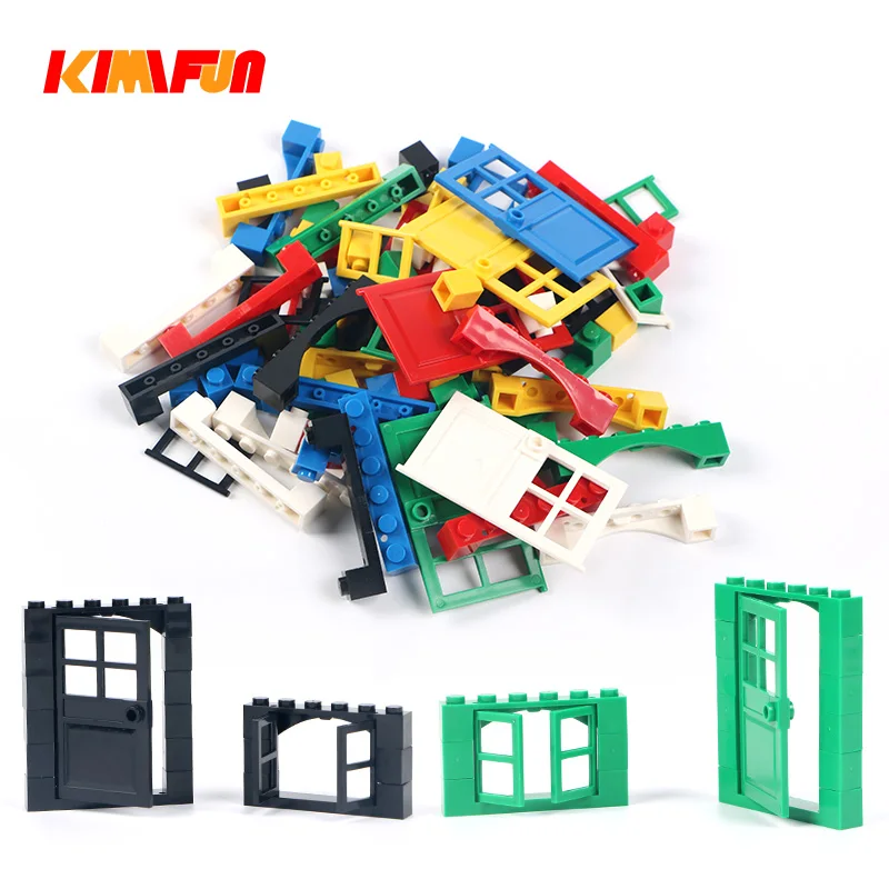 102pcs Door & Window Brick DIY House Building Blocks Bricks Toys City