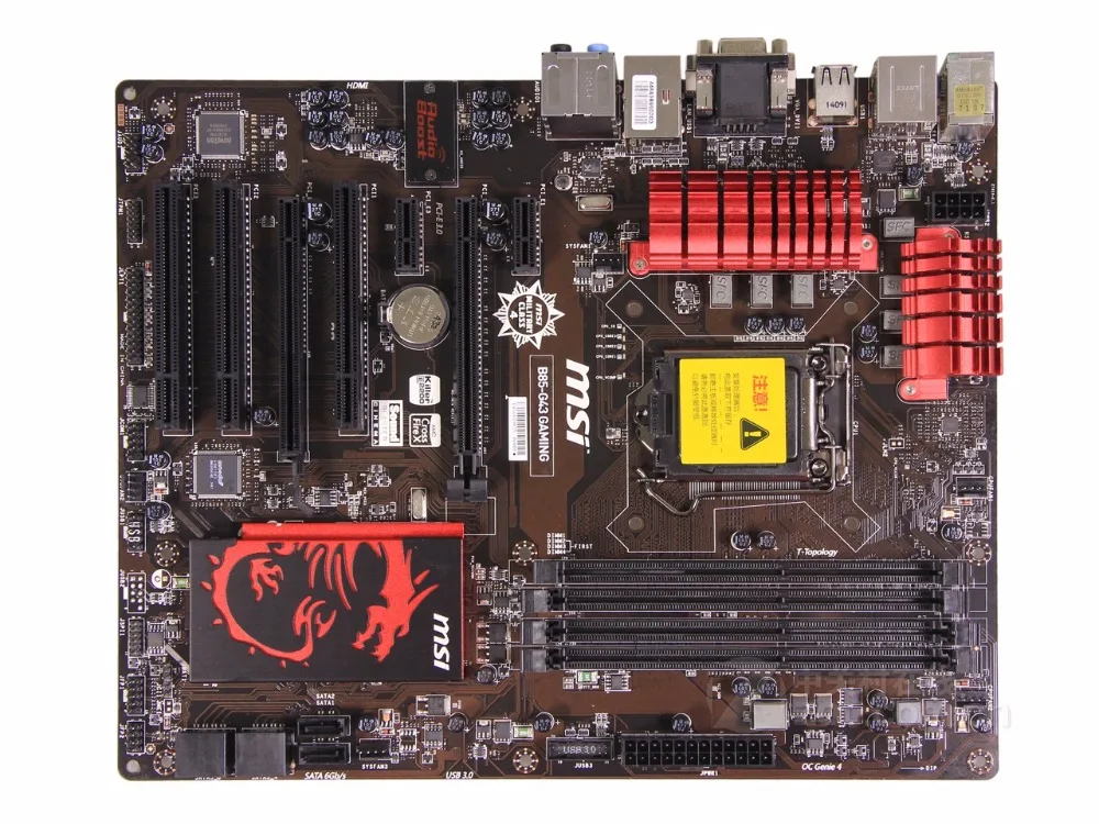 

original motherboard MSI B85-G43 GAMING DDR3 LGA 1150 32GB for 22NM CPU USB3.0 DVI VGA HDMI Desktop motherborad
