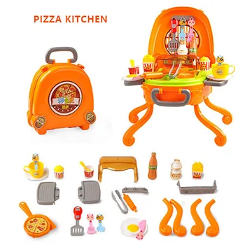 

Fun Children Plastic Baby Early Educational Cooking Kitchen Toys Pretend Food Playset Case Kitchen Girls Toys