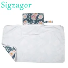 [Sigzagor] 1 детский Пеленальный Коврик для пеленания портативный складной моющийся компактный дорожный подгузник водонепроницаемый игровой коврик 77 см x 47 см 30 дизайнов