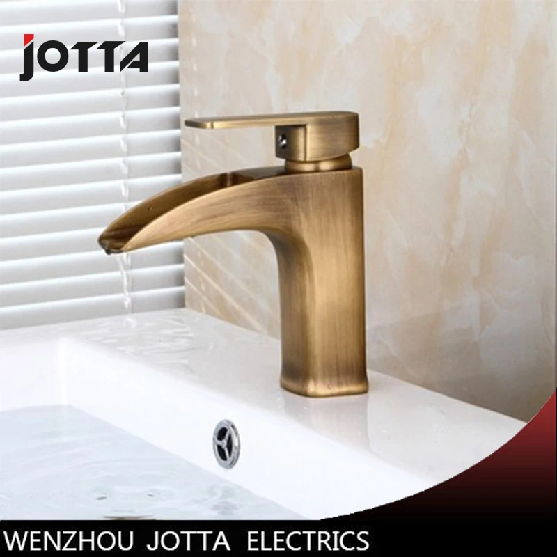 

European antique lavabo basin full copper basin faucet