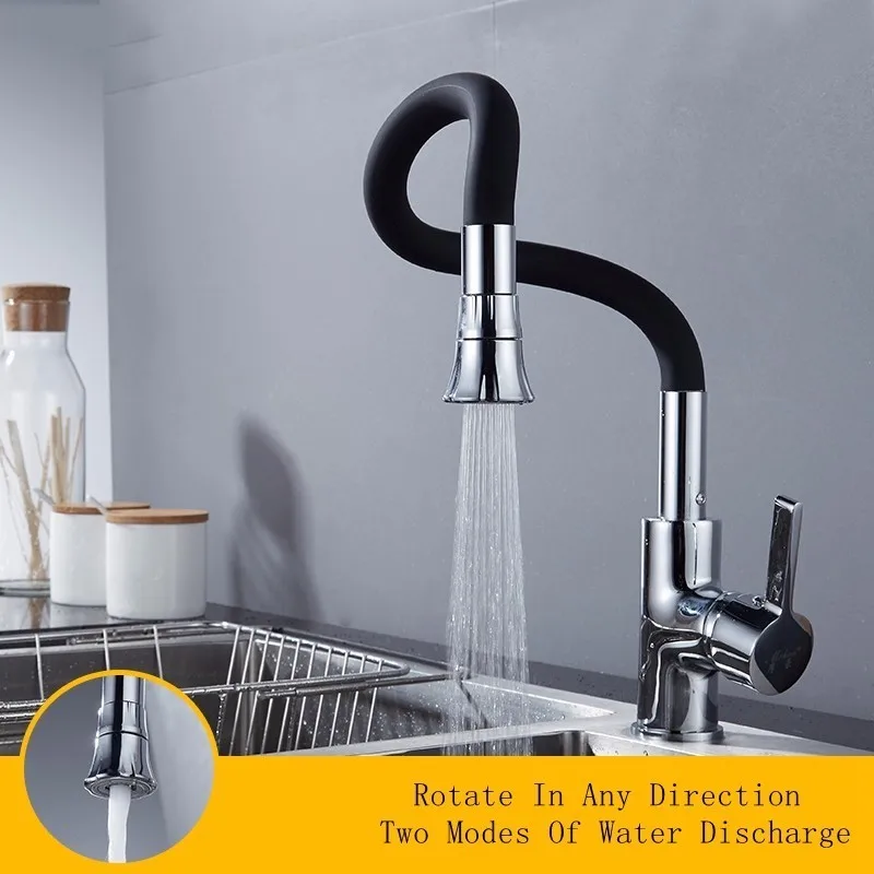 

Houmaid Kitchen Copper Hot And Cold Water Basin Rotatable Faucet Deck Mounted Fashion Brass Single Handle Single Hole Mixer Tap