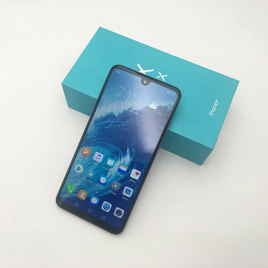 Honor 8X Max 7,12 дюймовый мобильный телефон Android 8,1 16 МП Восьмиядерный экран отпечаток пальца ID 4900 мАч батарея смартфон