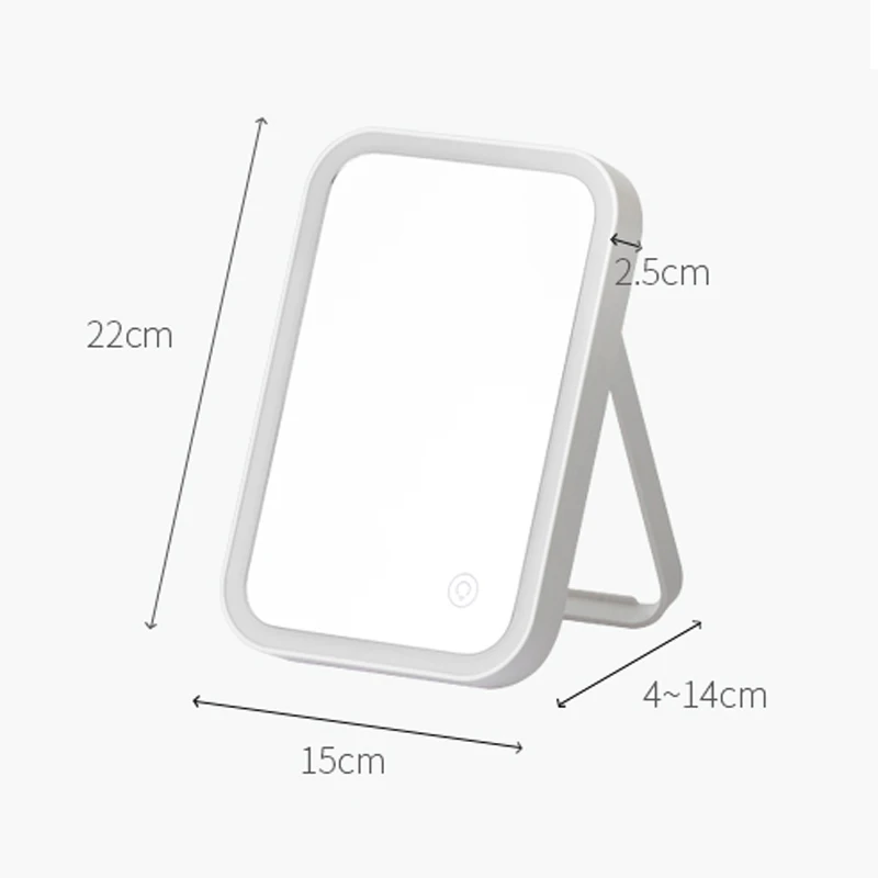 2019 Led зеркало для макияжа с лампой дома рабочего зарядки ABS 3,7 в/1,48 Вт Vanity складной зеркало с подсветкой Таблица зеркала косметический лампа