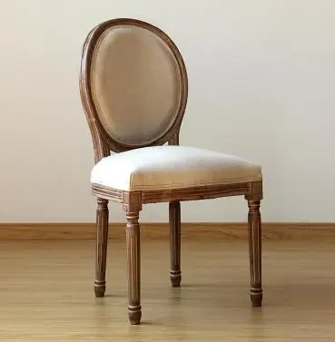 Обеденный стул из натурального дерева, Европейский стул для отдыха. Творческий стул для маникюра. Кресло с подлокотниками