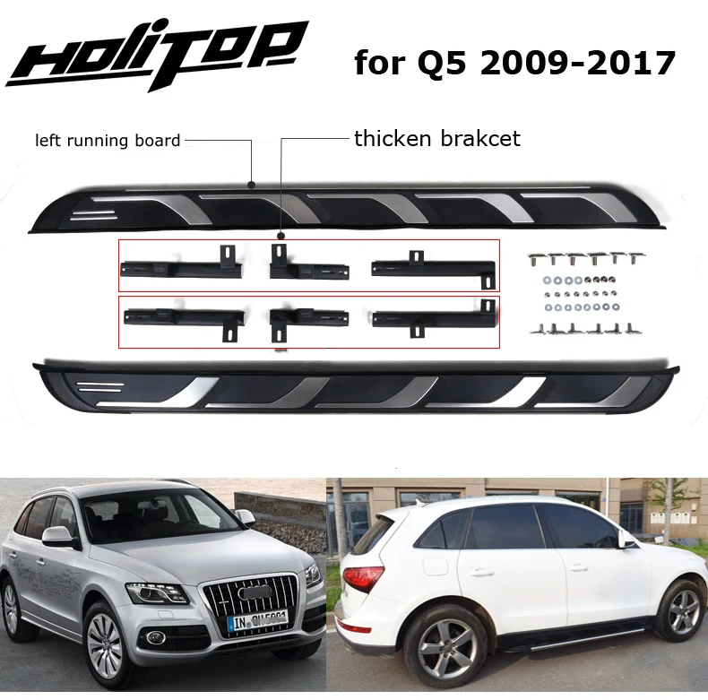 Оригинального стиля профильная балка подножка Бег доска для AUDI Q5 2009 2010 2011 2012 2013, сделано в большой завод, очень хороший