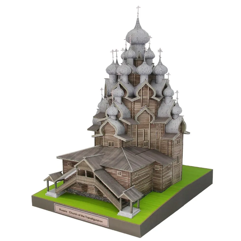 DIY русская церкви Преображения ремесла Бумажная модель зодиода 3D Развивающие