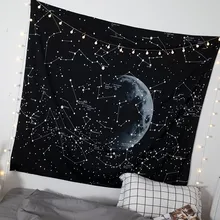 

Beautiful Night Sky Wall Hanging Decor Tapestry Black Mattress Home Decorative Tapestries Throw Rug Blanket Camp Beach Tapestry