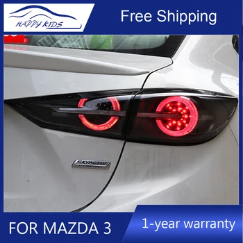 

Free ship by Ems High Quality Led Tail lights For Mazda 3 Axela 14-18 tail light Fog lamp Rear Lamp DRL+Brake+Park+Signal lights