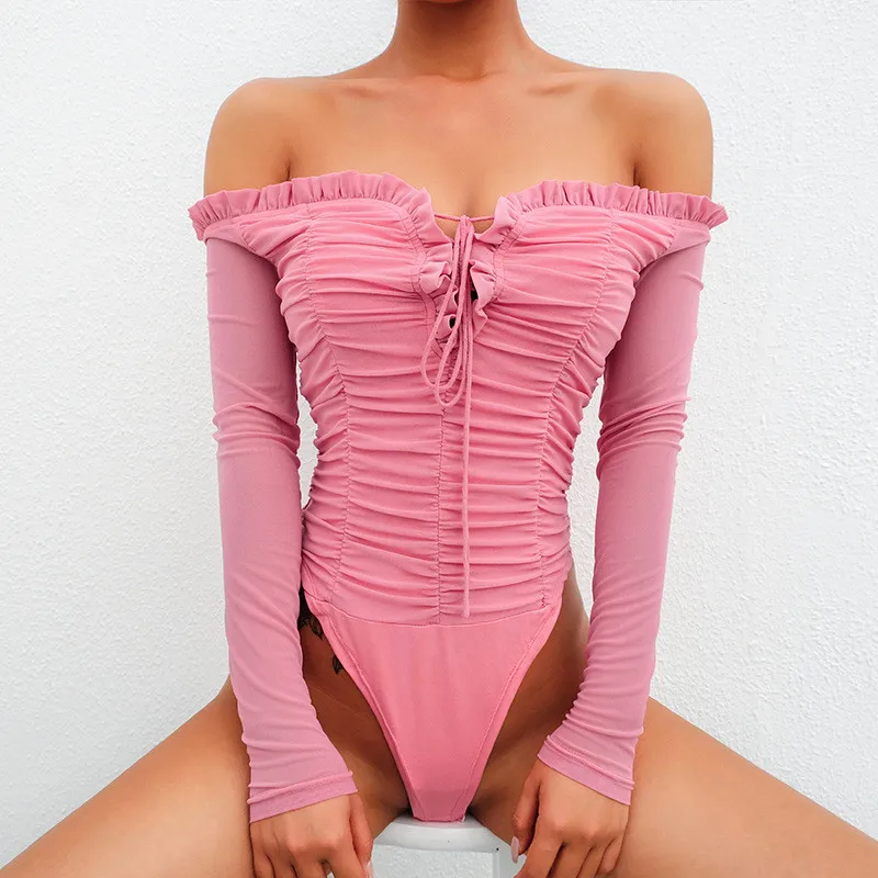 mesh off shoulder bodysuit16