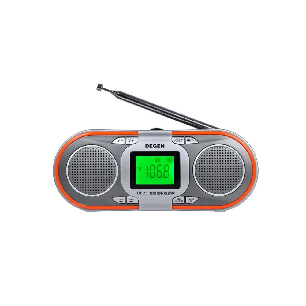 

DEGEN DE23 Radio FM /MW/SW Radio Multiband Portable DSP Radio Receiver MP3 Player Y0117H Fshow
