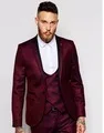 Два Пуговицы(куртка+ брюки+ галстук) комплект из 3 предметов серый красивый Для мужчин Костюмы Custume Homme мода Терно masculino Высокое Качество Офисные TERNO