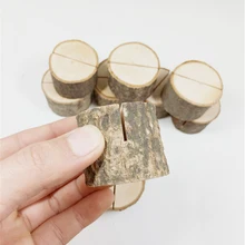 3 шт. деревянная форма для выпечки "пень" фото зажим держатель для карт сообщение Свадебная вечеринка фото держатель офис домашний стол украшения аксессуары Подарки