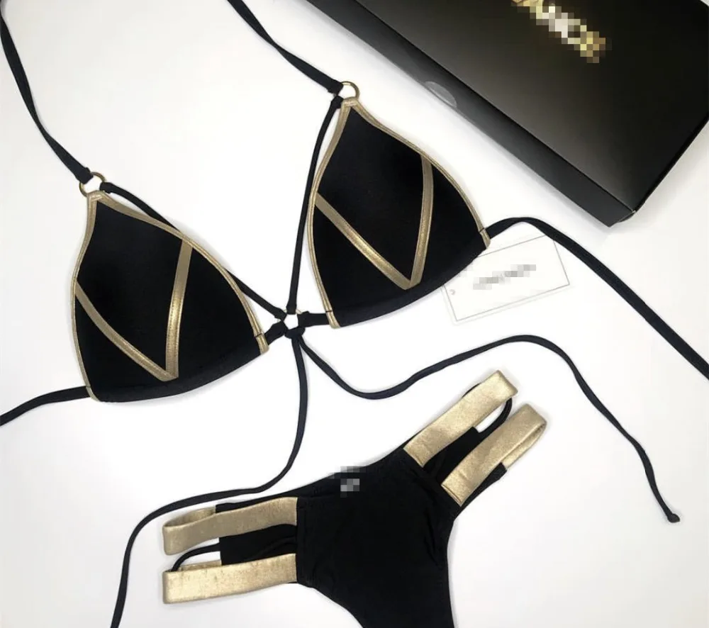 Bikinis Women Black Bandage Swimsuit 2018 Sexy Push Up Swimwear Women Low Waist Bikinis Suit Swim Plus Size Swimwear QD99 triangle bikini brazilian bandage swimwear women 2018 new swimsuit girl bandage secret sexy low waist bikinis stes
