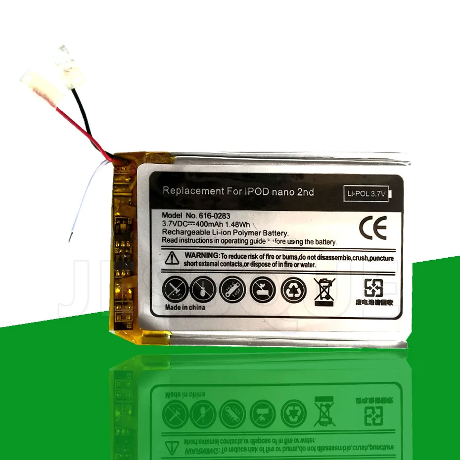 New 400mAh Battery For Apple iPod Nano 2nd Generation 2 Gen 4GB 616 0283  616 0287 A1199 Batterie Accumulator AKKU ACCU Batterij-in Mobile Phone  Batteries ...