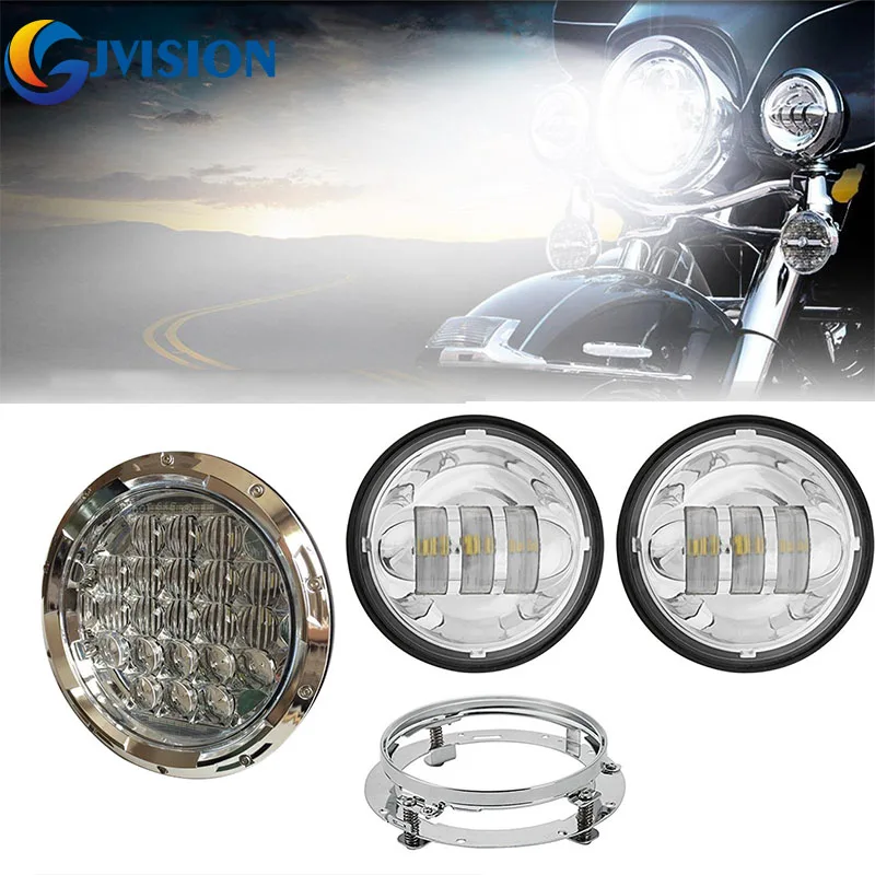 75W 5D projector led headlight Assembly + 4 1/2'' fog light passing