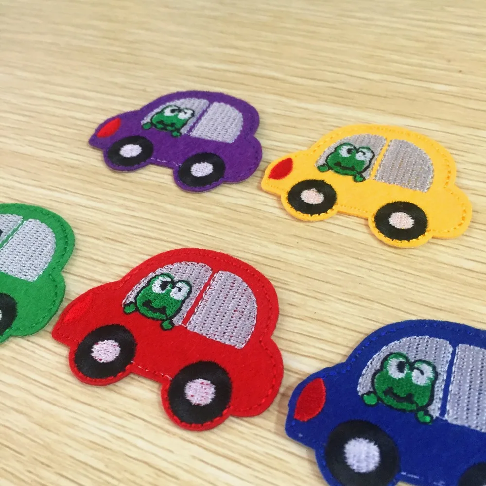 

Iron-On Applique Embroidery Patch Clothing Supplementary Material Patches 5PCS/set 5 color Cartoon Car Children Baby Clothes
