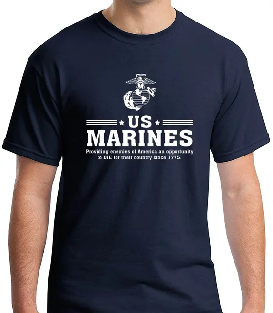 2018 Hot sale Fashion T Shirts US Marines Since 1775 United States