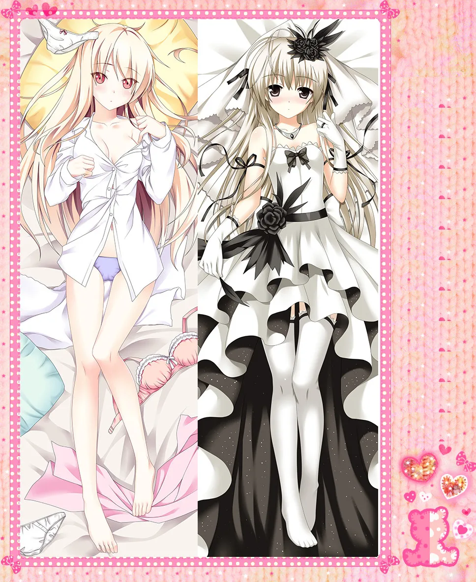 

Anime Cartoon Yosuganosora Double-Sided Bolster Hugging Pillow Case Pillow Cover Pillowcase Peach Skin 2 Way No53026